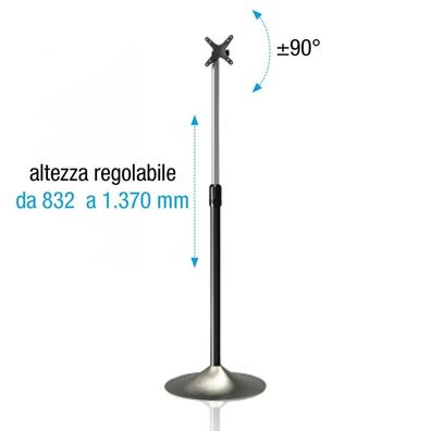 TV-Ständer Techly fér 33-68,6 cm Bildschirme, 360Â° drehbar