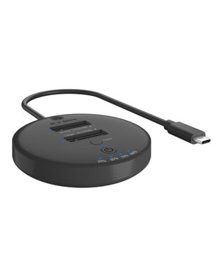 Dockingstation icy-box fér 2x NVMe & SATA M.2 SSD, USB Type-C