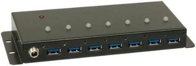 USB 3.0 Hub Lindy Industrieller 7-Port