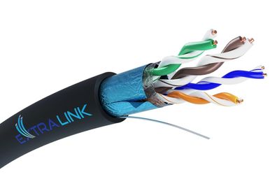 Netzwerkkabel Extralink CAT5E FTP V2 305 Meter schwarz