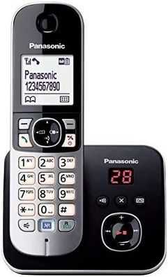 DECT-Telefon Panasonic KX-TG6821GB mit Anrufbeantworter, schwarz