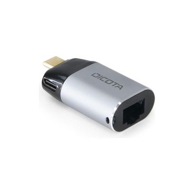 USB-C Ethernet Adapter Dicota Silber Mini