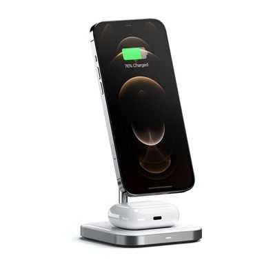 Ladestation Satechi 2-in-1 kabelloses Ladegerät fér iPhone und AirPods