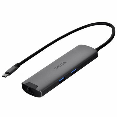 USB-C Hub Unitek Aluminium Grau