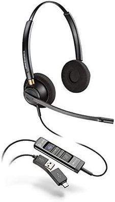 Mikrofon-Headset Poly EncorePro 525 USB-A und USB-C