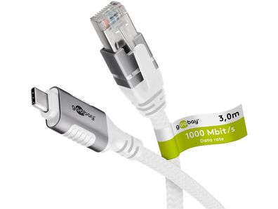 Netzwerkkabel Goobay 3 Meter Cat6 USB-C