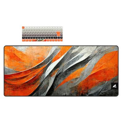 Mauspad Sharkoon orange und grau extra groß