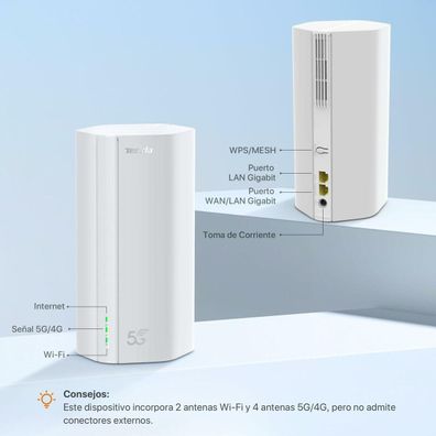 Router Tenda 5G01 Weiß, 1500 Mbps