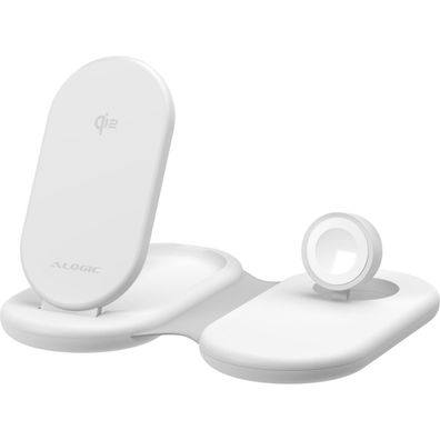Ladegerät Alogic PackAway 3-in-1 kabellos weiß