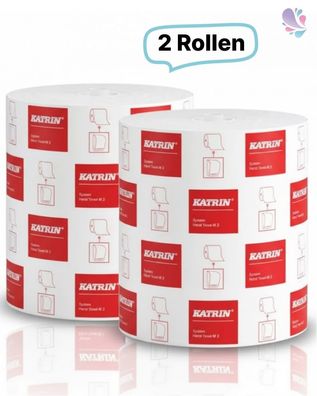 Putzrolle KATRIN Putztuchrollen XL 1500, 2-lagig, weiß, 3.000 Abrisse, 2 Rollen, gesa