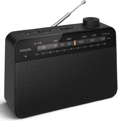 Tragbares Radio Philips mit analogem Tuner, schwarz