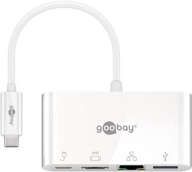 USB-C Adapter Goobay Multifunktion Weiß
