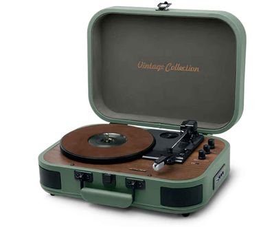 Plattenspieler Muse mit grén glänzendem Finish