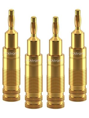 Bananenstecker Clicktronic Metall vergoldet