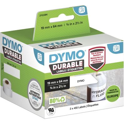 Etiketten dymo LabelWriterâ?¢ Durable 19 x 64mm Weiß