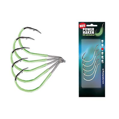 5 Stk Angel Haken Norwegen fluo 7/0