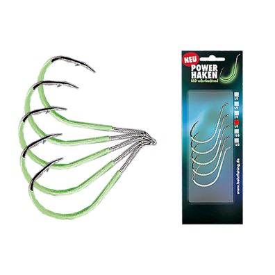 5 Stk Angel Haken Norwegen fluo 8/0