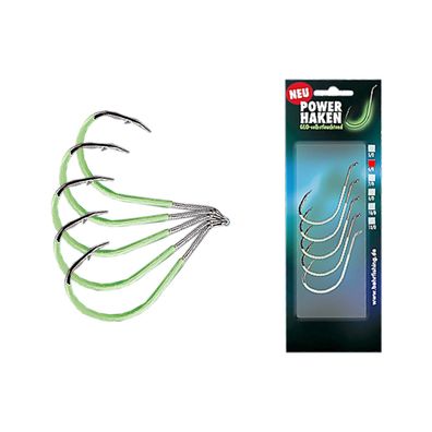 5 Stk Angel Haken Norwegen fluo 6/0