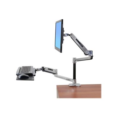 Ergonomischer Schreibtischhalter Ergotron WorkFit-LX Aluminium