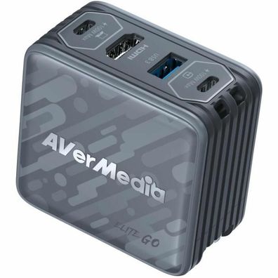 Audioadapter Avermedia mit 2 Meter Kabel, schwarz