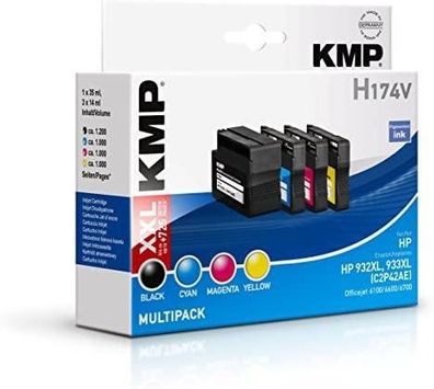 Druckerpatronen KMP KMP H174V Schwarz und Farbe