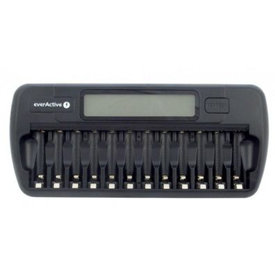 Ladegerät EverActive NC-1200 fér 12 Batterien, LCD-Display