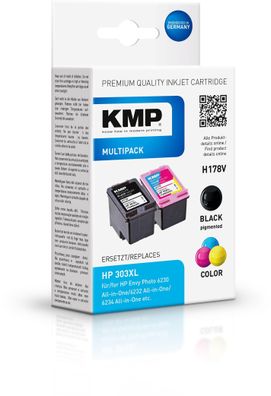 Druckerpatronen KMP H178V Schwarz und Farbe