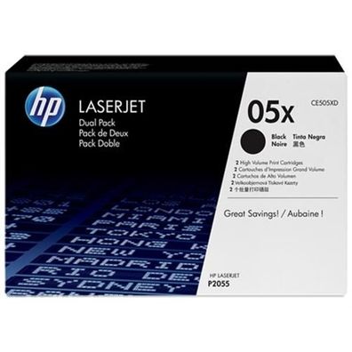 Toner Pack 2 HP 05X Schwarz