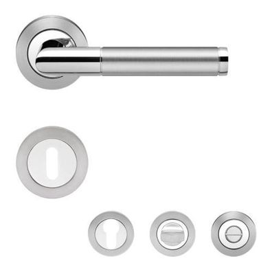 Karcher Türdrücker-Rosetten-Garnitur ER34 Rio Steel Edelstahl poliert/matt