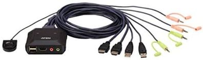 KVM-Switch ATEN CS22H mit 2 USB-Ports und HDMI