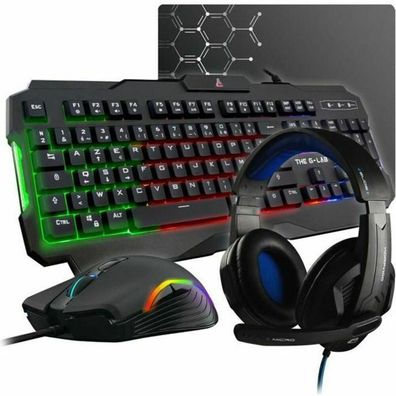Gaming-Zubehör the-g-lab Combo Argon E - Tastatur, Maus, Headset, Mauspad