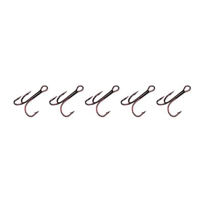 5 Stk Raubfisch Haken Drillinge rot Gr. 2