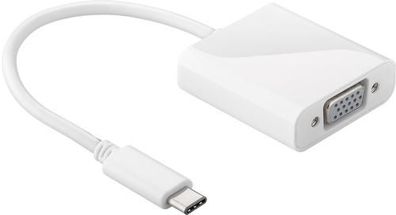 USB-C VGA Adapter Goobay Weiß 20 cm Kabel