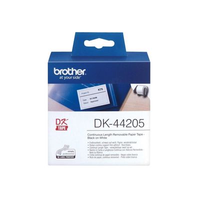 Etikettenrolle Brother DK-44205, weiß, ablösbar