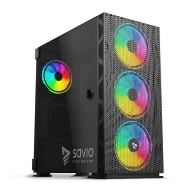 Gaming PC Gehäuse Savio Raptor X1 mit ARGB-Beleuchtung
