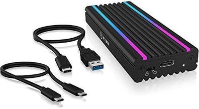 BoÃ®tier SSD ICY BOX IB-1824ML-C31 USB 3.1 Type-C, Aluminium, RGB