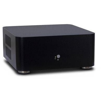 PC-Gehäuse Inter-Tech A80 fér Mini-ITX Systeme, Aluminium, schwarz