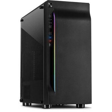 PC-Gehäuse Inter-Tech A-3411 Creek RGB schwarz