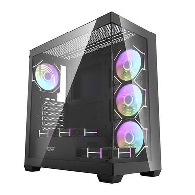 Computergehäuse Darkflash DS900 mit gehärtetem Glas, schwarz
