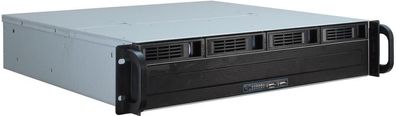 Servergehäuse Inter-Tech IPC 2U-2404S schwarz und silber
