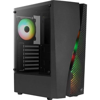 PC-Gehäuse Aerocool Wave V3 mit RGB-Léftern und Glas-Seitenteil
