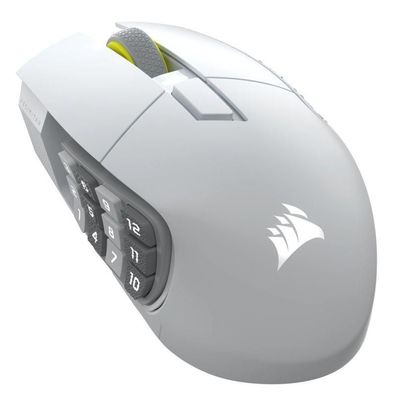 Gaming-Maus Corsair Scimitar Elite Wireless SE Weiß