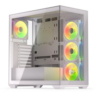 PC-Gehäuse Krux Exo White mit ARGB-Léftern