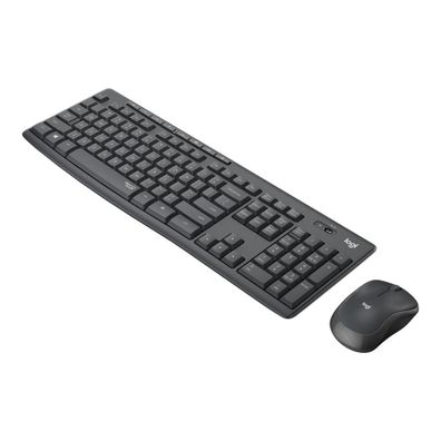Kabelloses Logitech MK295 Silent Tastatur und Maus Set, Graphit