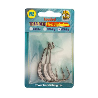 Offset Haken Jighaken mit Gewicht 4/0