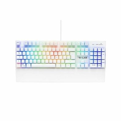 Gaming Tastatur The G-Lab KEYZ Rubidium Weiß mechanisch