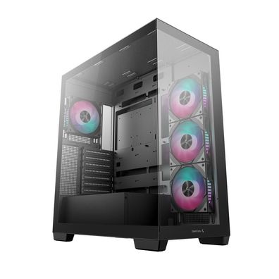 PC-Gehäuse DeepCool CG580 4F Midi Tower, schwarz, Gaming