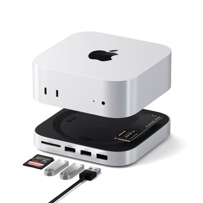 Dockingstation Satechi fér Mac Mini 2024, Aluminium, Silber