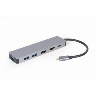 USB-C Hub Gembird mit 2 HDMI und 3 USB 3.2 Anschléssen