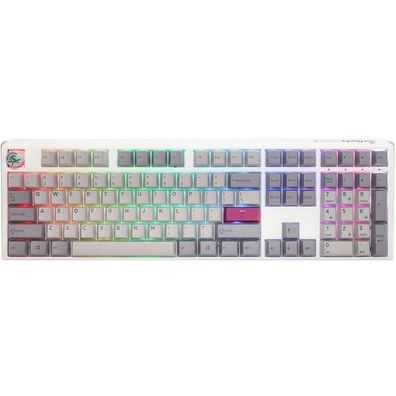 Gaming-Tastatur Ducky Mechanische Cherry MX Blue Grau